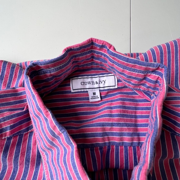 3 Crown & Ivy Long Sleeve Button Down Shirts Striped Plaid Floral Print Mens M - Picture 5 of 16